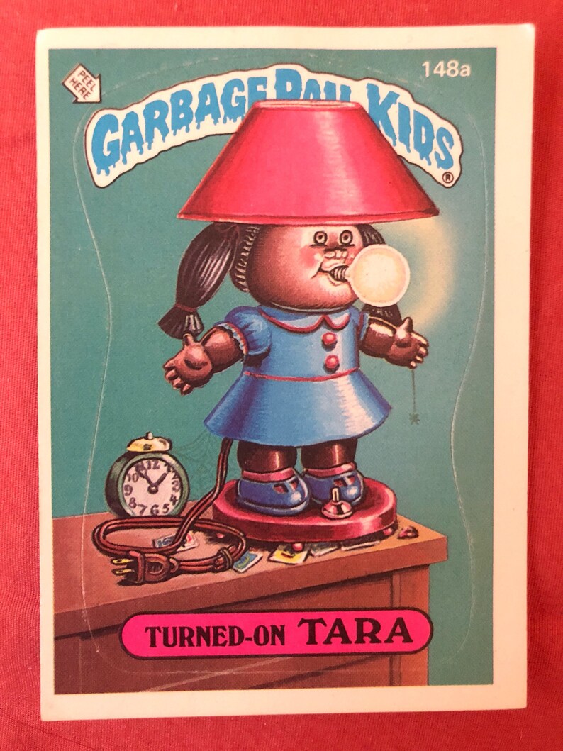Vintage Garbage Pail Kids card 1986 Turned-on Tara