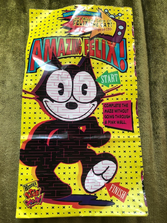 1996 Wendy's Felix the Cat Kid's Meal Bags 2 - Etsy