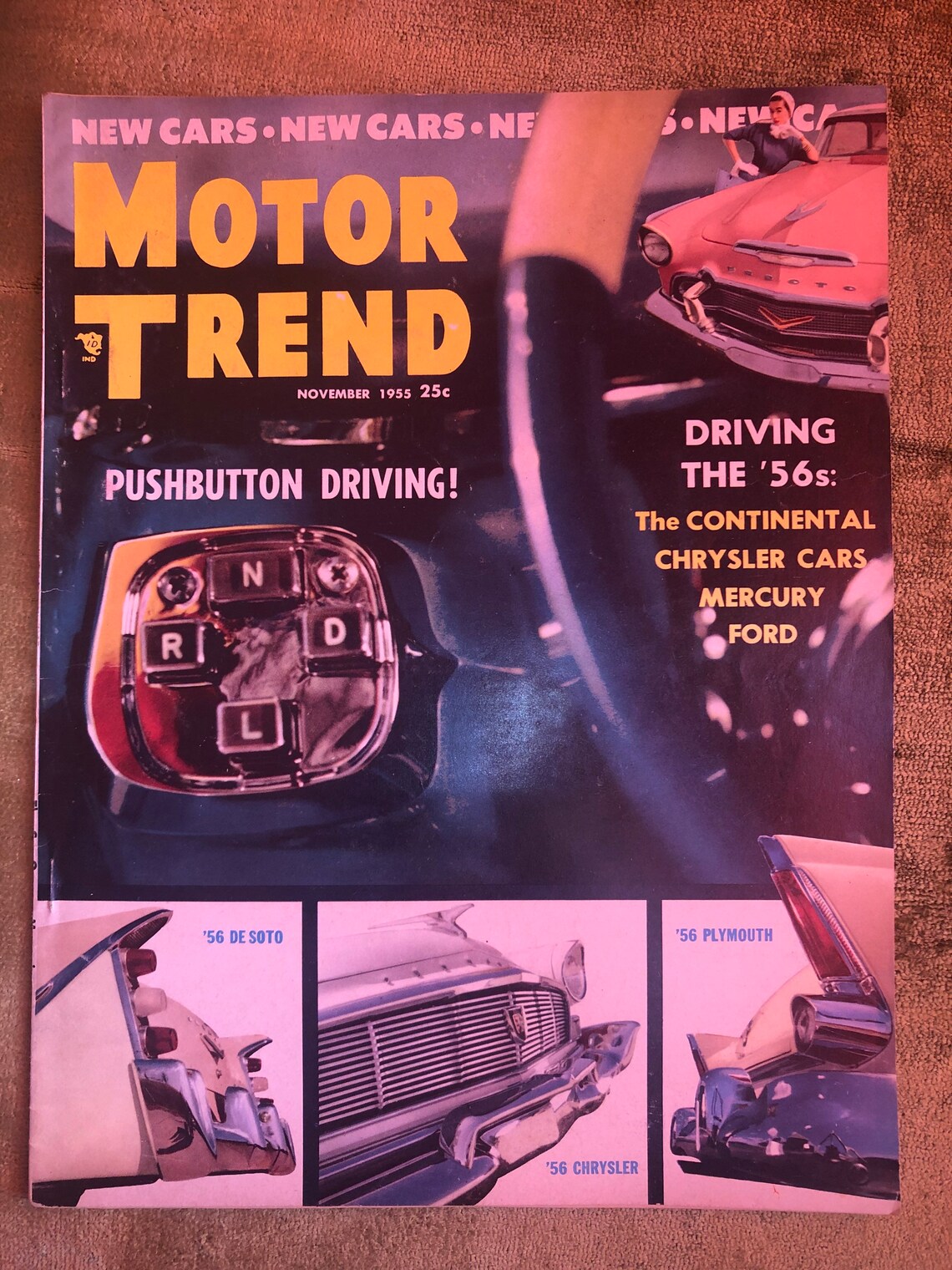 November 1955 Motor Trend Magazine vintage car classic Etsy