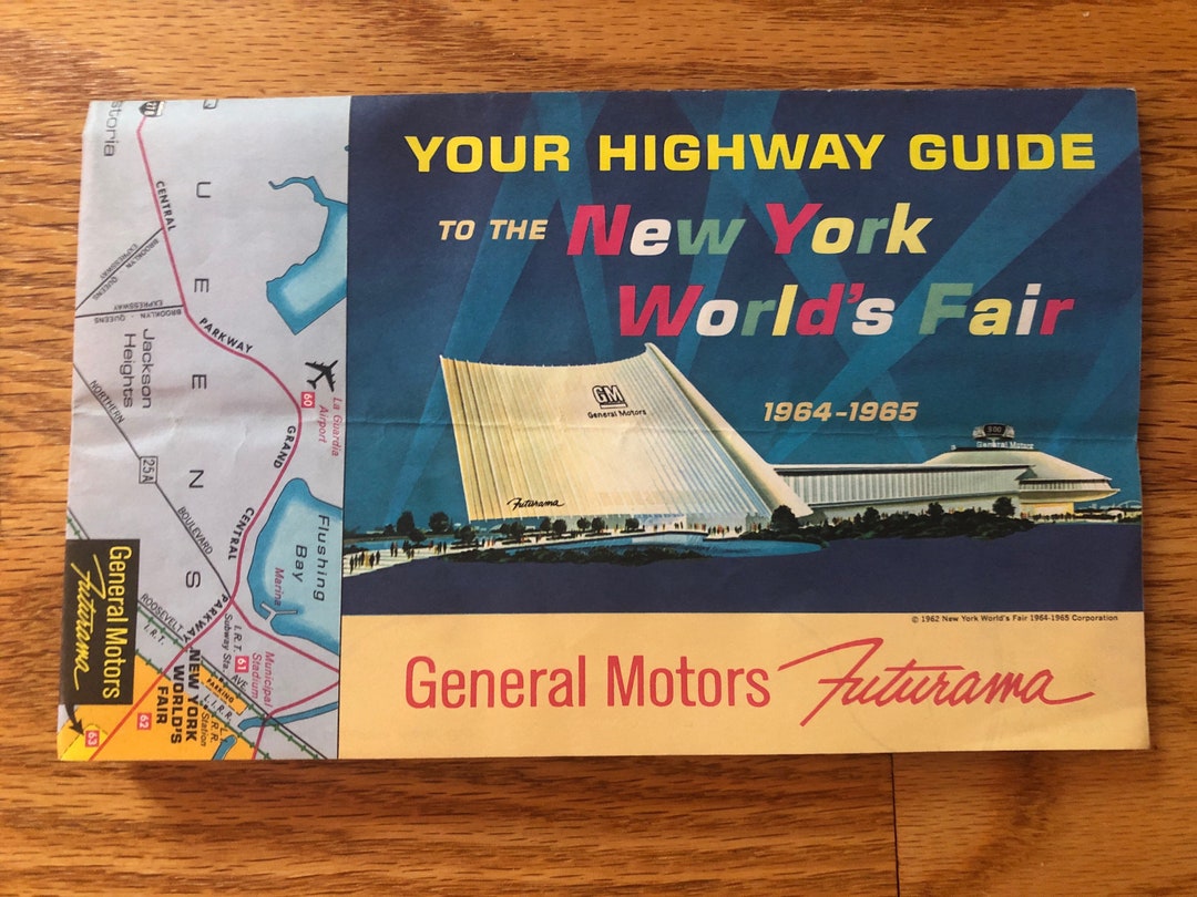 New York Worlds Fair 1964 1965 Map Guide General Motors - Etsy