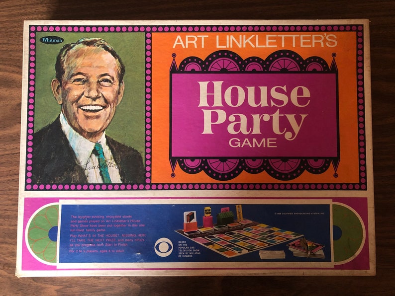 1968 Art Linkletters House Party Game CBS TV Whitman Board Etsy