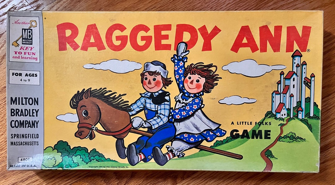 Vintage 1954 Raggedy Ann Andy Doll Board Game the Johnny Gruelle Toy Cleety Percy Hector - Etsy