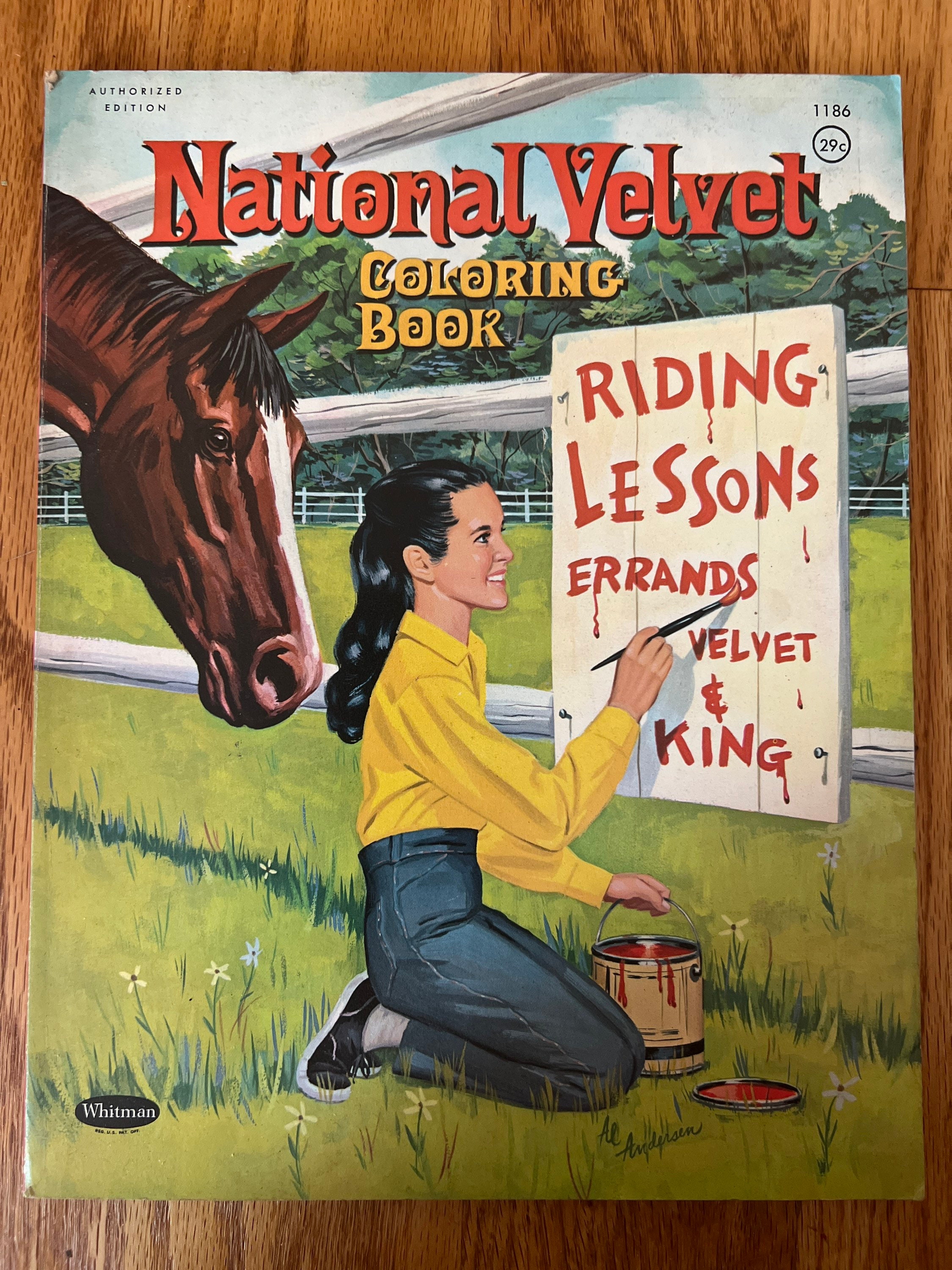 NATIONAL VELVET COLORING BOOK by Whitman Publishing Company
