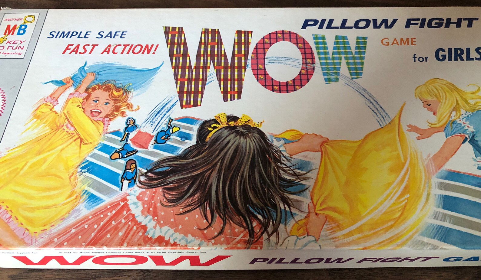 Vintage board game WOW The Pillow Fight Game for Girls // Etsy