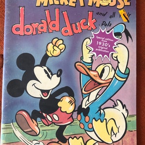 Vintage 1937 Walt Disneys Mickey Mouse and Donald Duck and all Their Pals coloring book never used