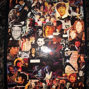 Vintage Beatles John Lennon Collage Postcard - Etsy