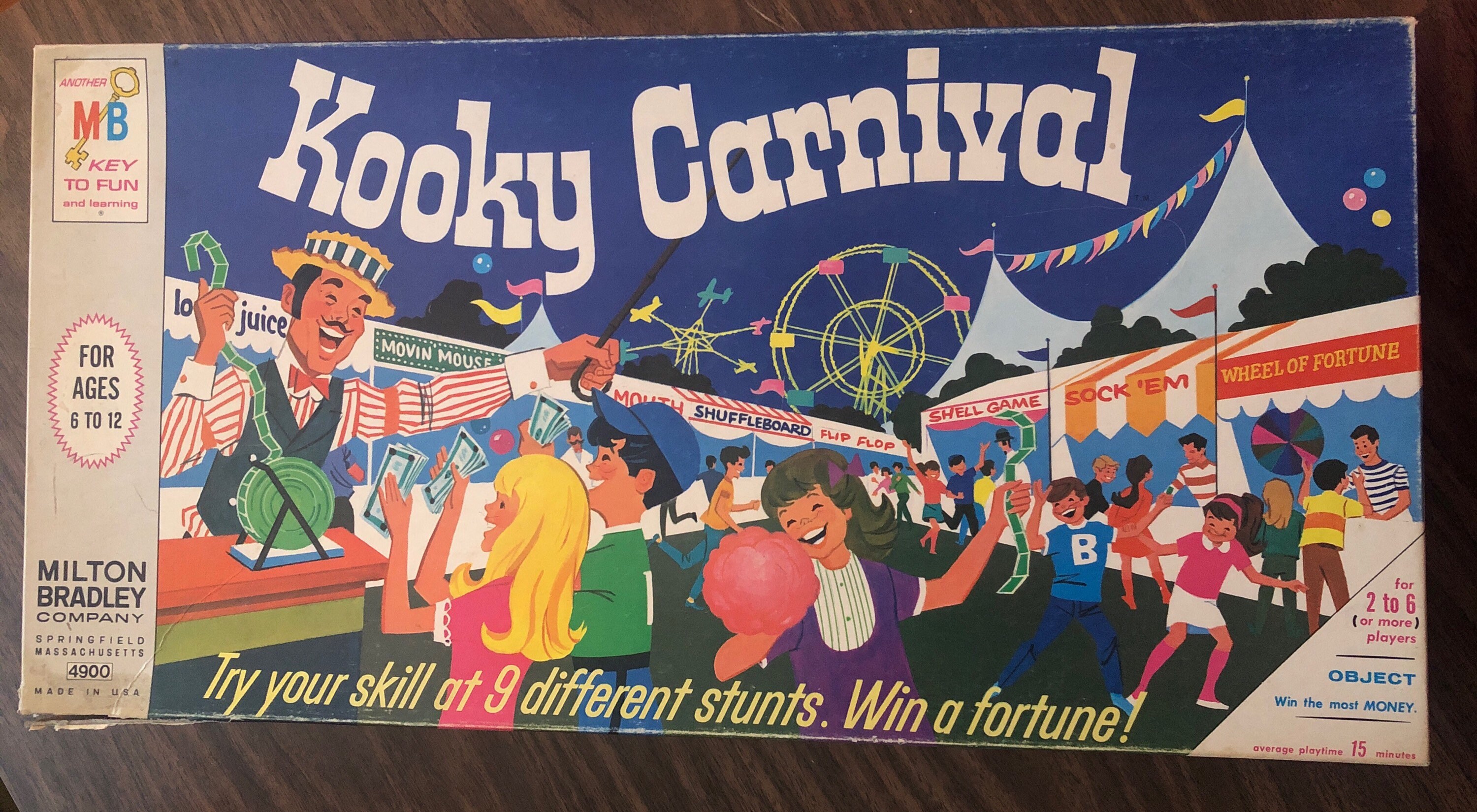 1969 Vintage Kooky Carnival Milton Bradley board game Etsy