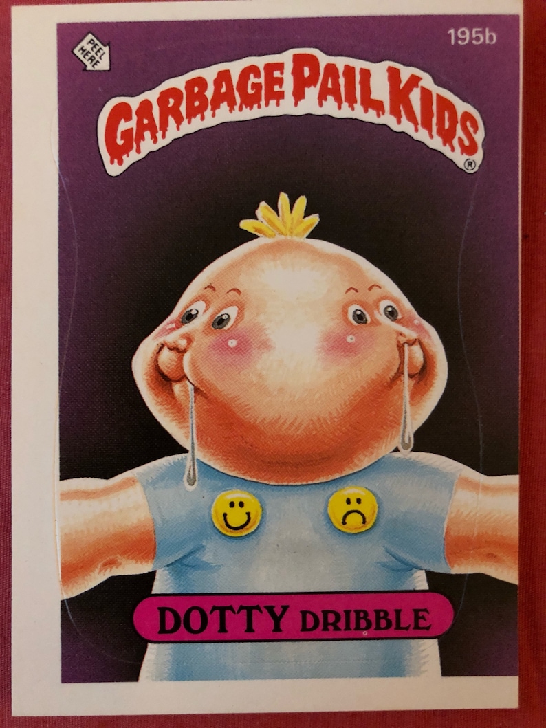 Vintage Garbage Pail Kids Topps Card Dotty Dribble Etsy
