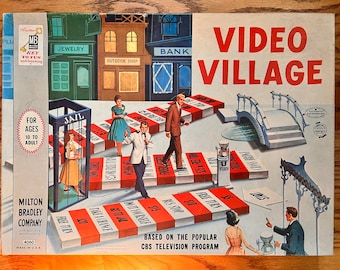 Vintage 1960 Video Village Board Game Milton Bradley