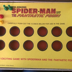 Jeu De Société Spiderman Et Les Quatre Fantastiques - MB Jeux 1977