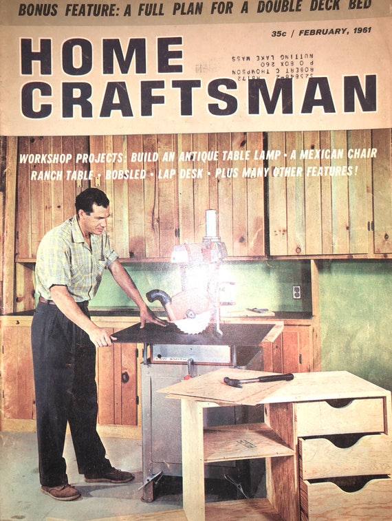 Vintage Home Craftsman Magazine Tools House Carpentry Mens Etsy