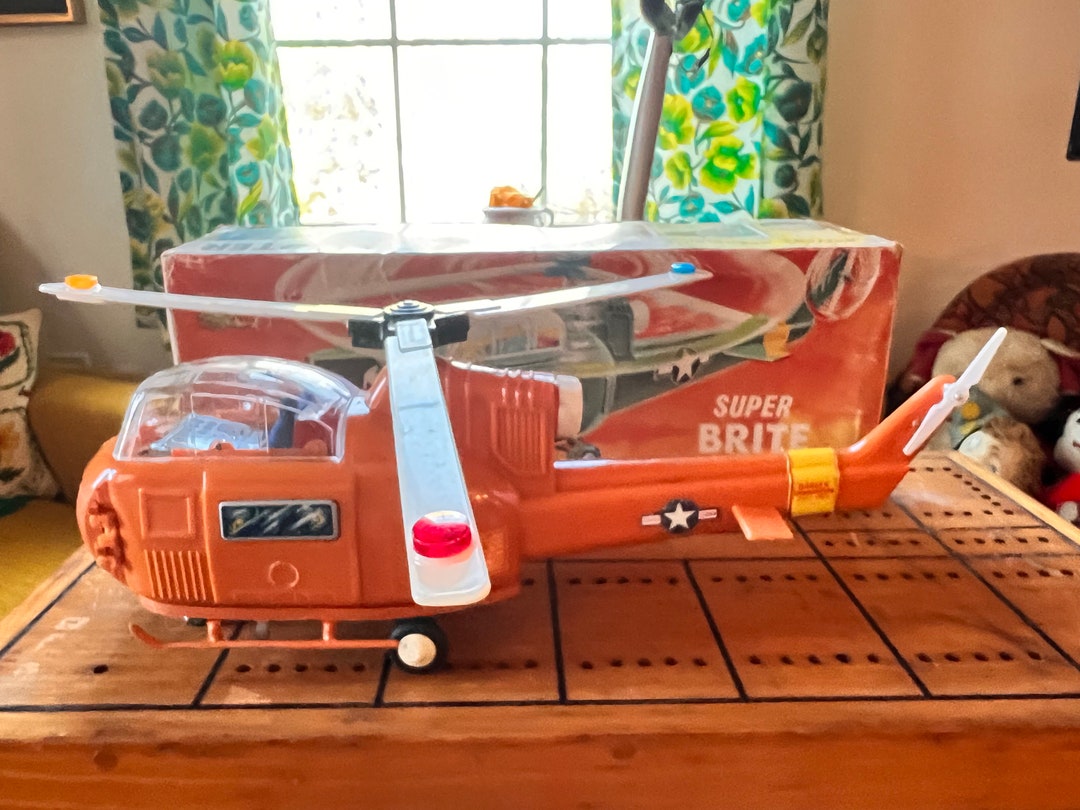 SUPER BRITE COPTER 模型　当時物　レトロ Vintage 60s Plastic S.H Horikawa Super Brite Copter US Army