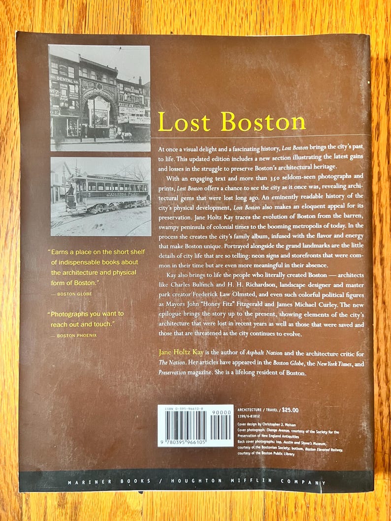 1999 Lost Boston Jane Holtz Kay Expanded and Updated Paperback Book - Etsy