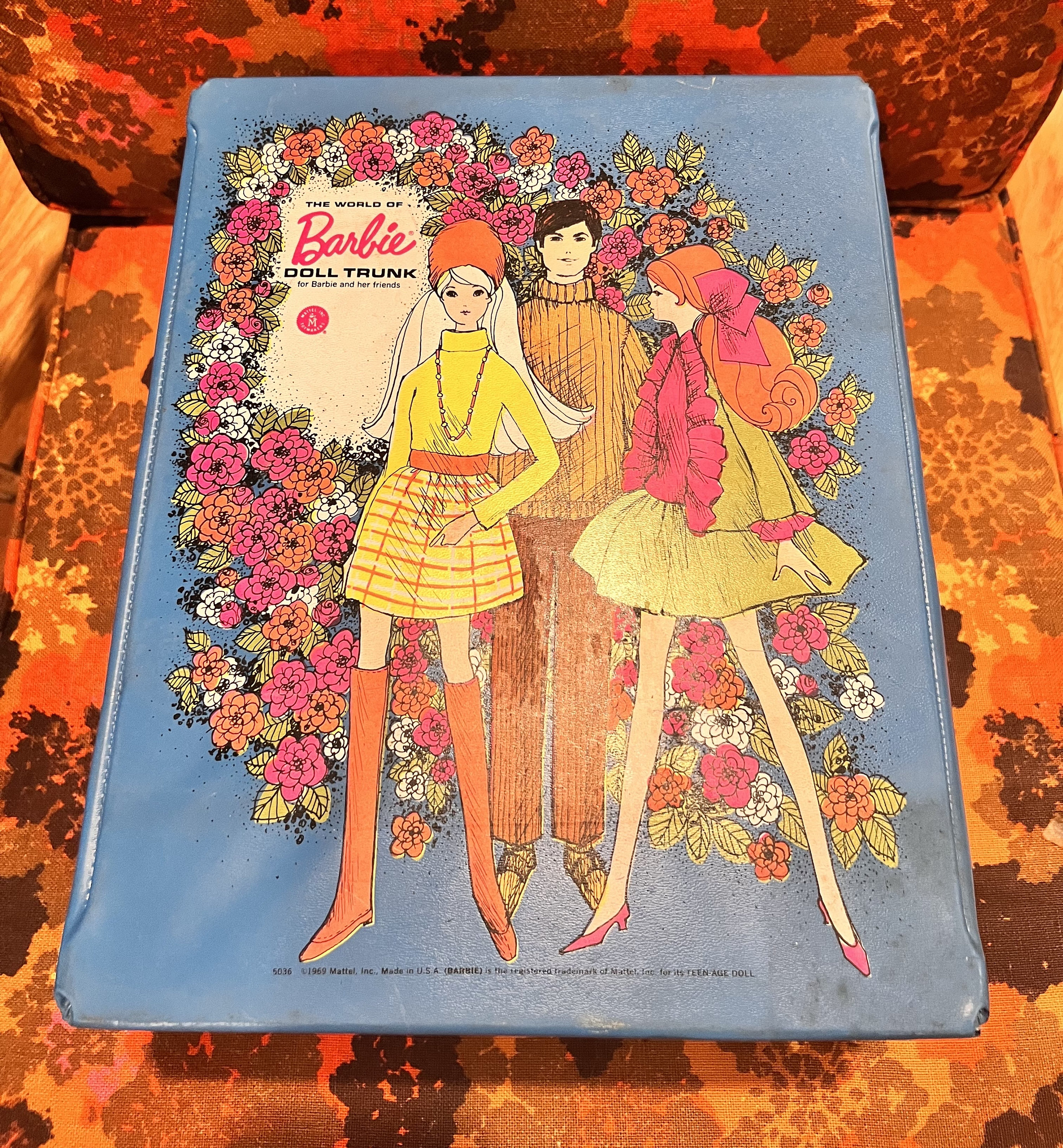1969 the World of Barbie Doll Trunk for Barbie and Her Friends Blue Etsy