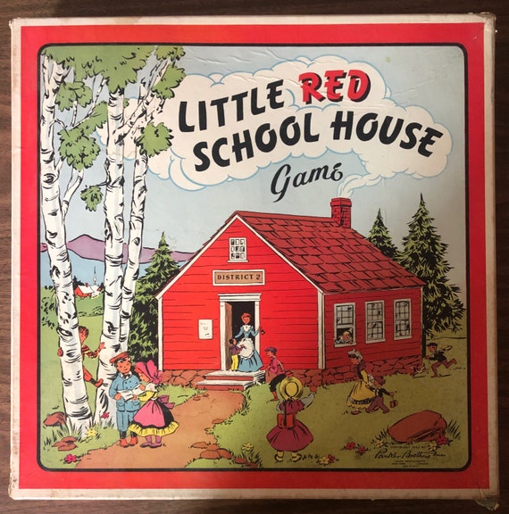 Vintage Little Red School House Schoolhouse Game 1952 Parker Etsy