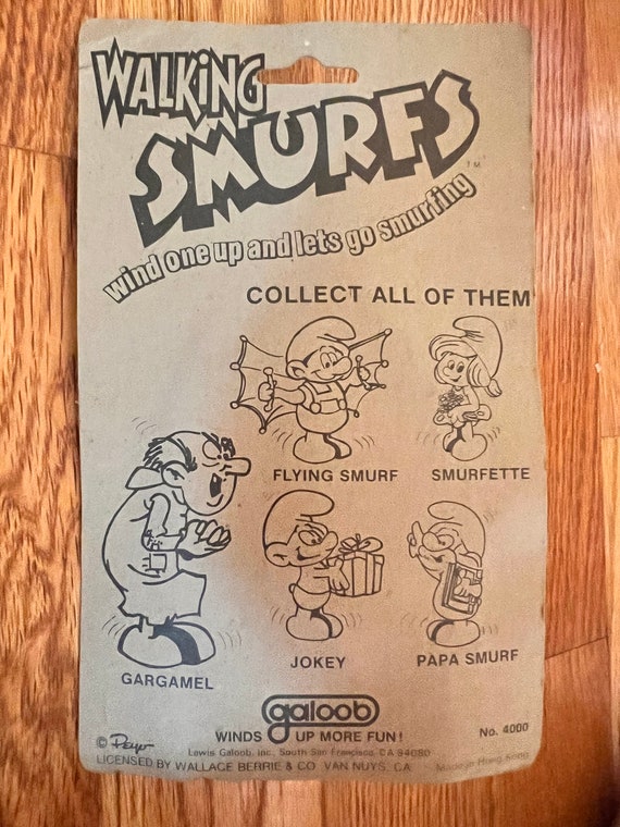 Vintage 1980's Smurfs Wind-up Toys Retro 80's Smurfs Wind up
