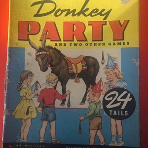 Pin The Tail On The Burkey Party Game, pôster do jogo de burro