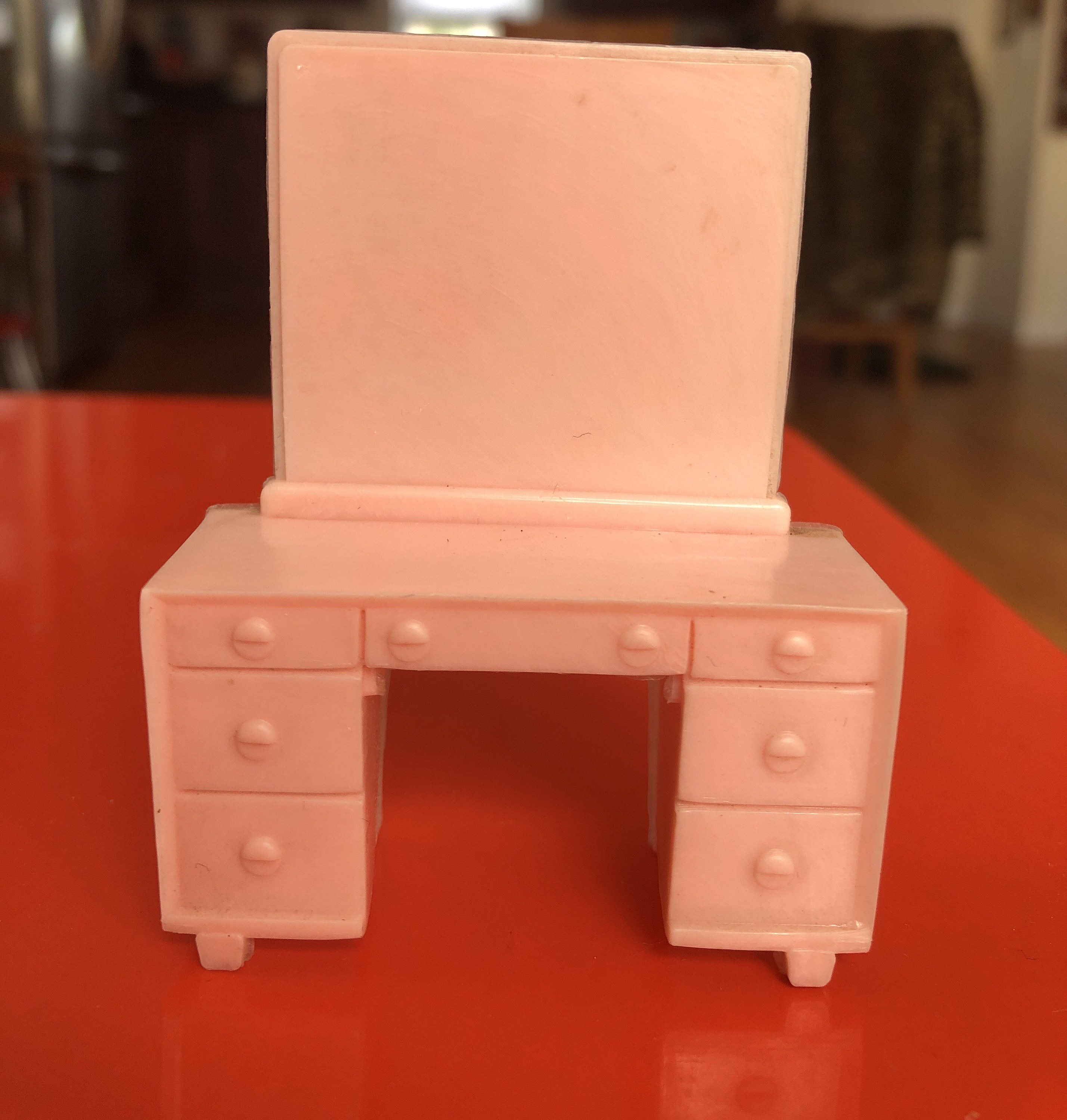Vintage Superior plastic pink dollhouse furniture set table Etsy