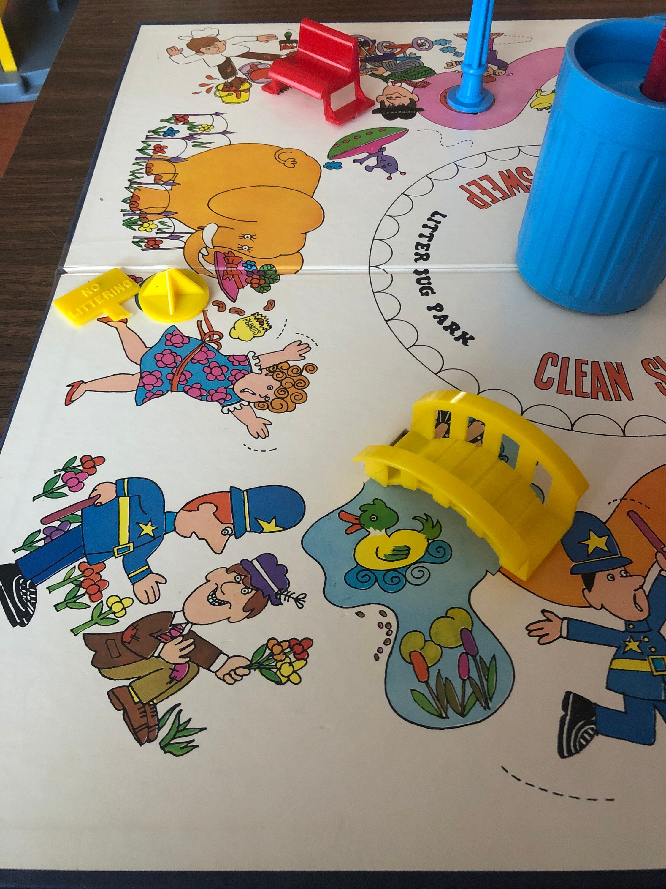 Vintage 1967 RARE Clean Sweep Game board game Schraper trash Etsy