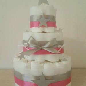 superbe gâteau de couche pour fille  étoile
