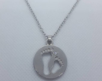 baby foot pendant necklace