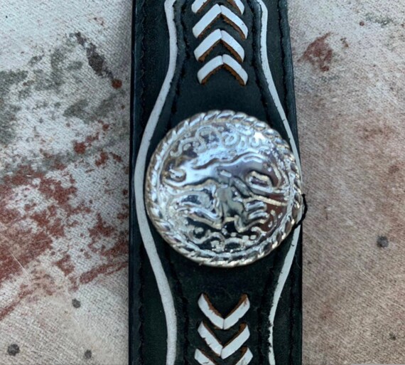 Vintage Nocona Belt Co western genuine leather be… - image 7