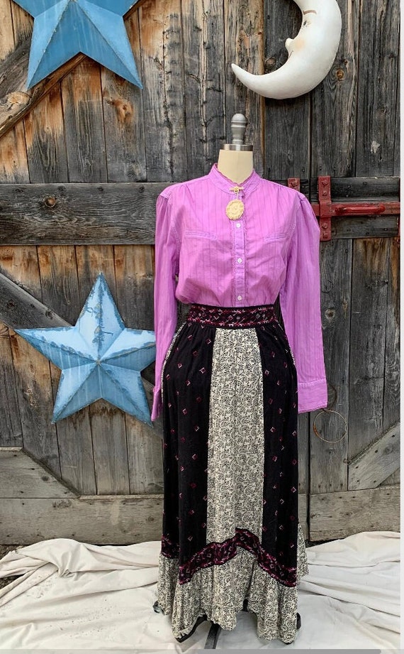 Vintage 1970’s, Hand embroidered peasant skirt
