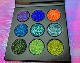 The Midnight Mermaid ™ Glitter Palette - Vegan Make-up - Pressed Glitter - Make-up Palette