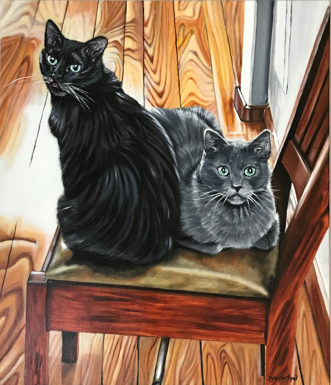 Commission Original Oil Painting of Pet Pet Portrait Cat Etsy