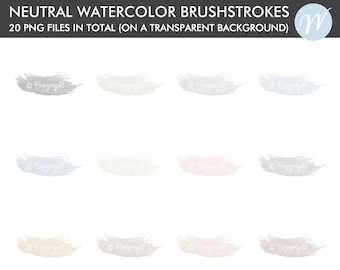 Neutral Watercolor Brushstrokes, Neutral Watercolor Backgrounds, Watercolor Brushstrokes, Watercolor Strokes,Overlays, Watercolor Splashes