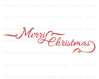 Merry Christmas Clipart, Merry Christmas Handwriting, Merry Christmas Script, Merry Christmas Calligraphy, Christmas Text,Red Typography