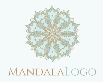 Mandala Logo, Yoga Logo, Zen Logo, Spa Logo, Meditation Logo, Photography Logo, Hotel Logo, Green Logo, Gold Logo, Premade Logo, OOAK