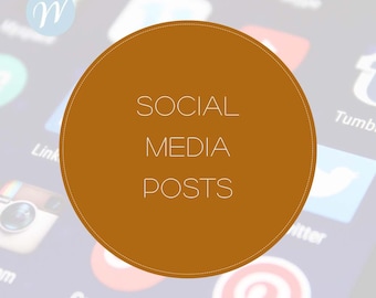 Social Media Posts | Create 1 Month of High Quality Social Media Content | 20 Posts | Optimize you Social Media Account