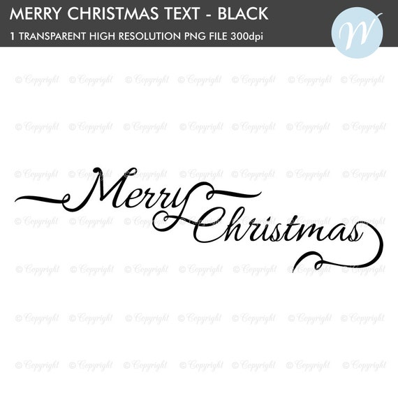 Merry Christmas Clipart écriture de joyeux Noël Merry | Etsy