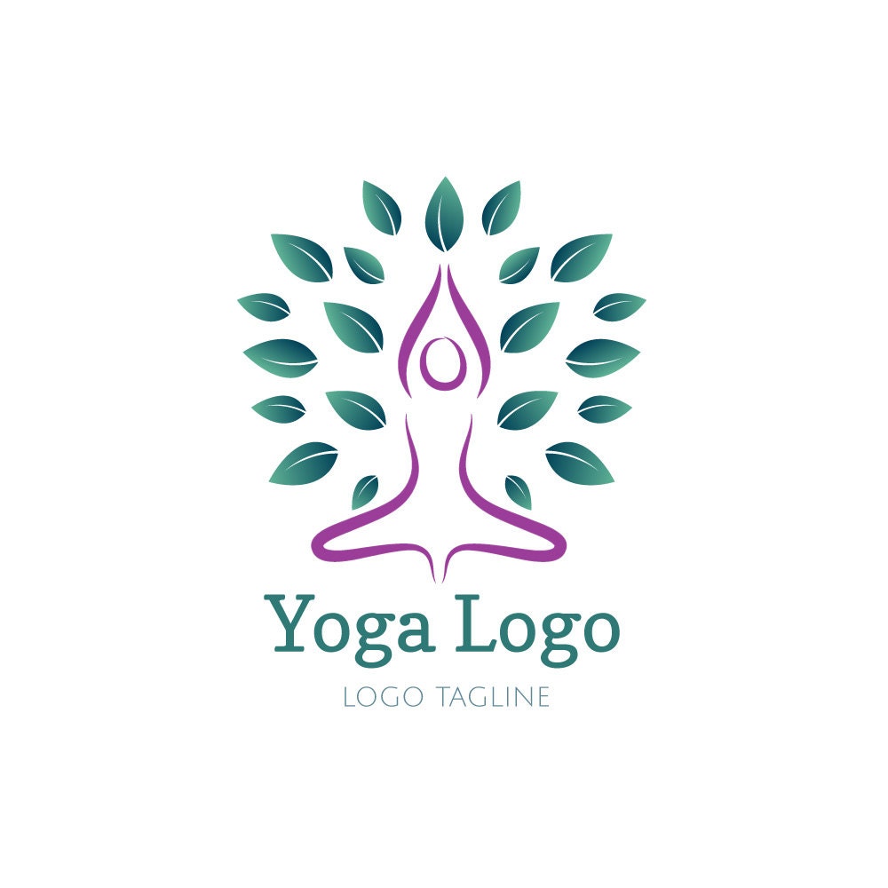 Yoga Logo Meditation Logo Yoga Baum Logo Lotus Pose Logo Etsy