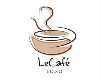 Coffee Logo, Coffee Shop Logo, Cafe Logo, Coffee House Logo, Brown Logo, Bakery Logo, Watermark, Premade Logo, Logo Design, Graphic Designer