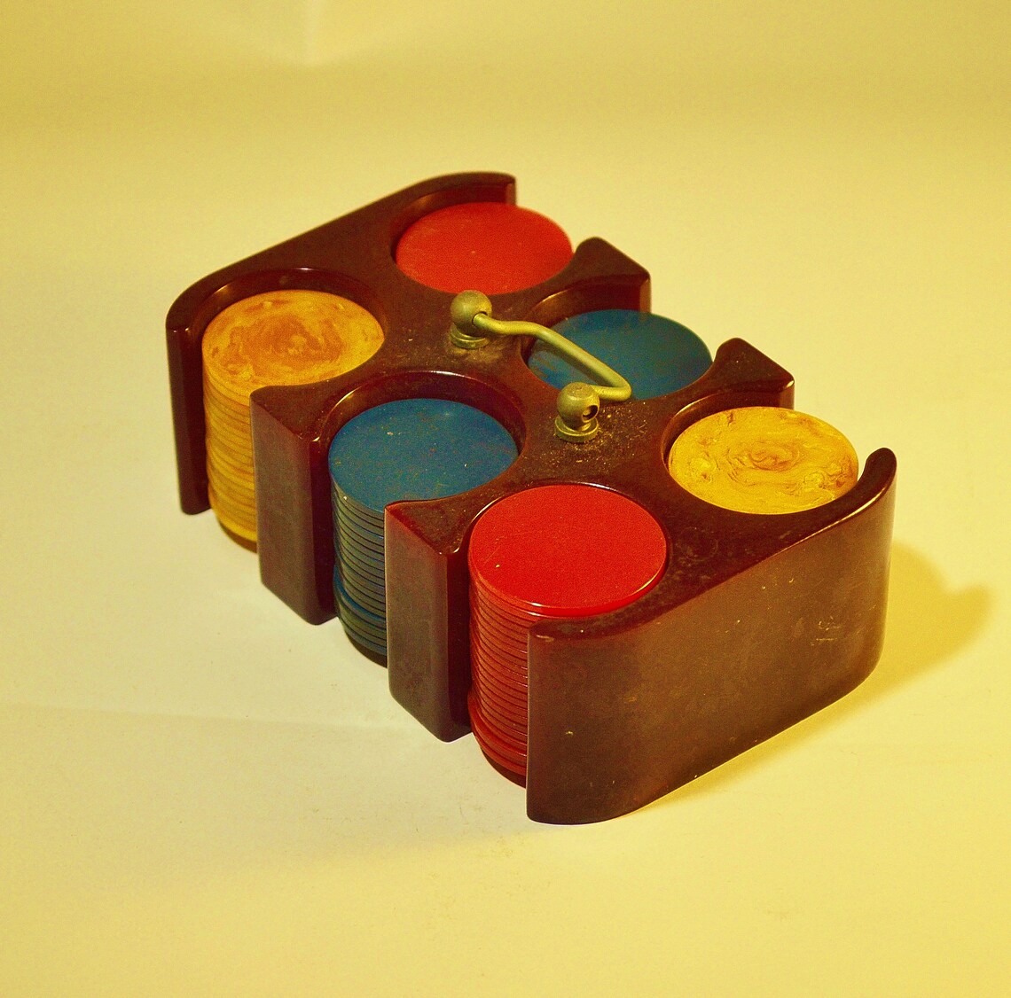 Miniature BAKELITE Poker Chip Handler Rare Poker Chip Etsy