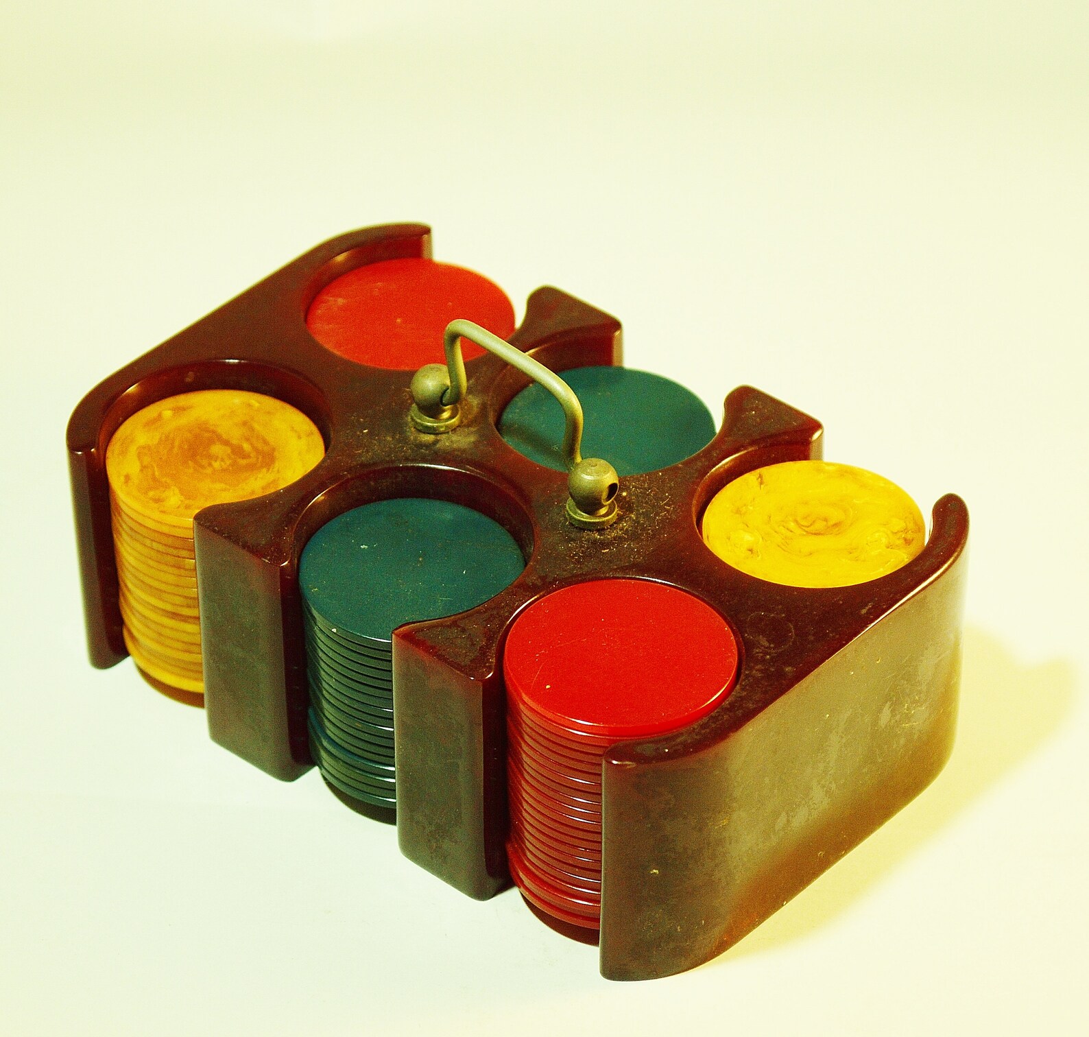 Miniatura BAKELITE Poker Chip Handler Rare Poker Chip Etsy