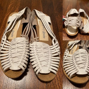 White huarache deals sandals