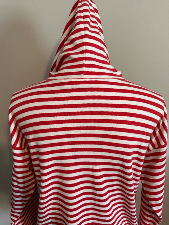 1980’s Nautical Striped Hoodie Sweatshirt - image 9