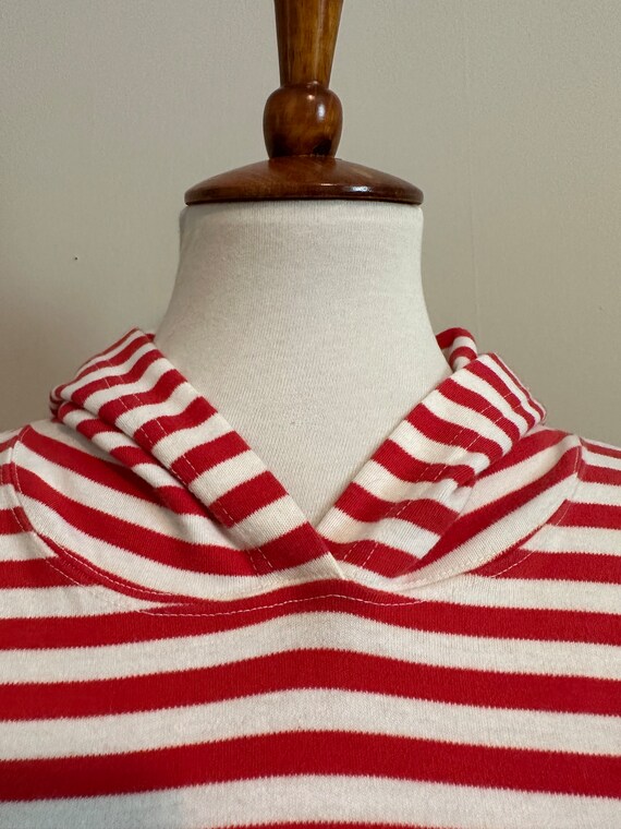 1980’s Nautical Striped Hoodie Sweatshirt - image 3