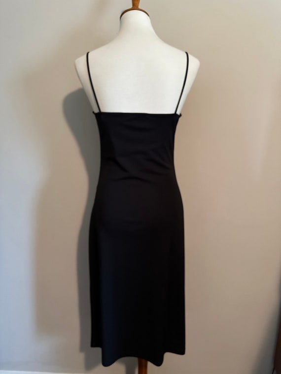 1990’s Minimalist Black Dress w/ Cowl Neck - image 8