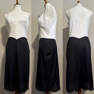 1960’s Vanity Fair Black & White Slip Dress