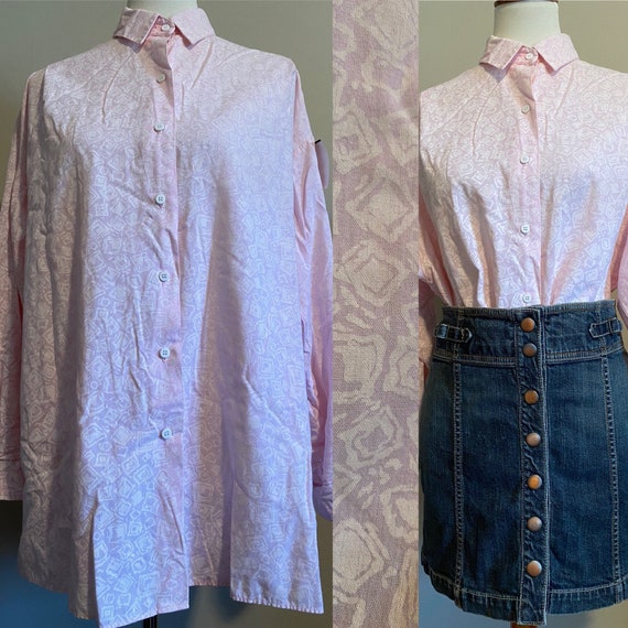 1980’s Pink New Wave Blouse