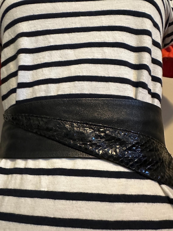 1980’s Leather Statement Belt - image 11
