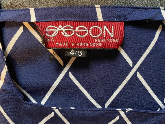 1980's Sasson Windowpane Print Matching Set - image 6