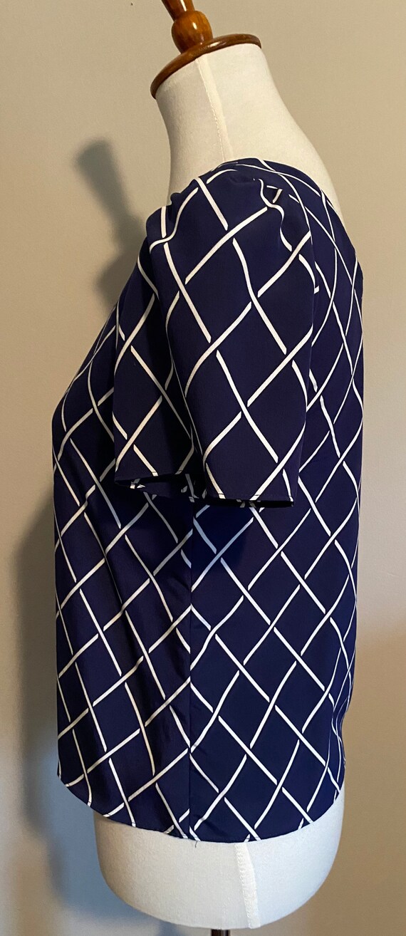 1980's Sasson Windowpane Print Matching Set - image 9