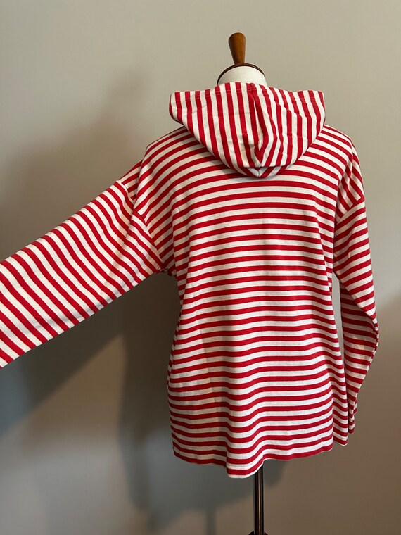 1980’s Nautical Striped Hoodie Sweatshirt - image 8