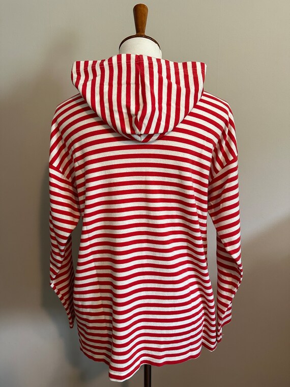 1980’s Nautical Striped Hoodie Sweatshirt - image 7