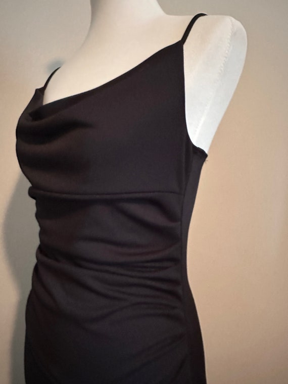 1990’s Minimalist Black Dress w/ Cowl Neck - image 10